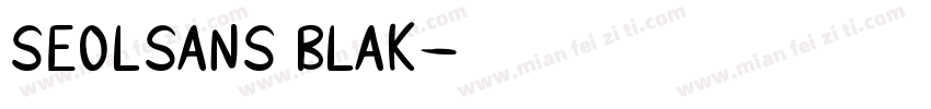 seolsans blak字体转换